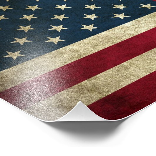 Amerikaanse vlag foto afdruk (Hoek)