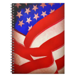 Amerikaanse Vlag Foto Notitieboek (80 pagina's Z&W