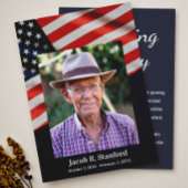 Amerikaanse vlag foto overleed aankondiging