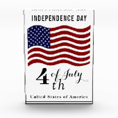 Amerikaanse vlag fotoblok voor Onafhankelijkheidsd (Voorkant)