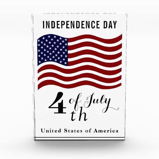 Amerikaanse vlag fotoblok voor Onafhankelijkheidsd (Voorkant)