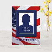 Amerikaanse Vlag Fotolijst Kaart (Gele Bloem)