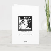 Amerikaanse Vlag Fotolijst Wenskaart Kaart (Achterkant)