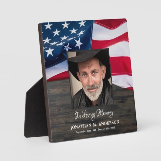 Amerikaanse vlag fotoplaat (Voorkant)