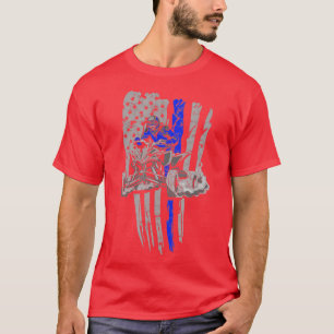Amerikaanse vlag Four Wheeler Quad ATV Riding - AT T-shirt