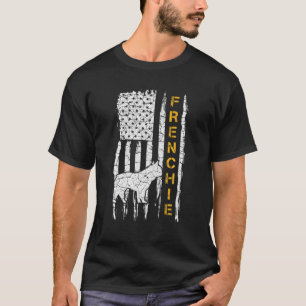 Amerikaanse vlag Franse Bulldog Frenchie T-shirt