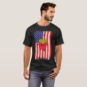 Amerikaanse Vlag Franse T-shirt (Voorkant volledig)