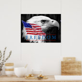 Amerikaanse vlag Freedom Eagle Eye Poster (Keuken)