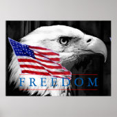 Amerikaanse vlag Freedom Eagle Eye Poster (Voorkant)