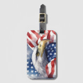Amerikaanse vlag Freedom Eagle Motivatie Inspirere Bagagelabel (Voorkant (verticaal))
