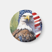 Amerikaanse vlag Freedom Eagle Motivatie Inspirere Magneet (Voorkant)