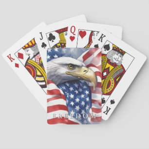 Amerikaanse vlag Freedom Eagle Motivatie Inspirere Pokerkaarten