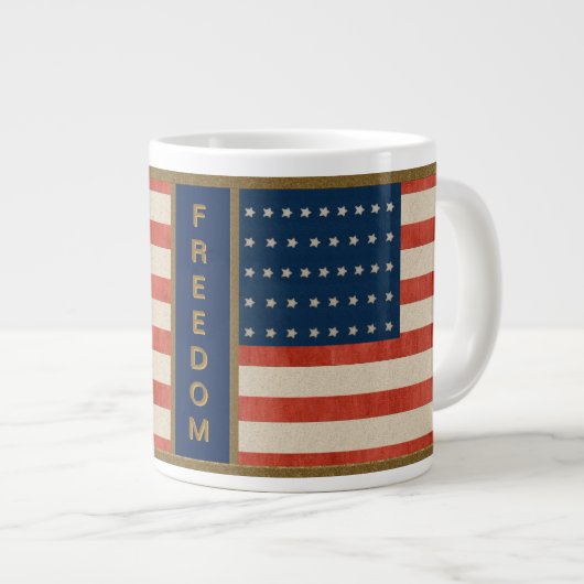Amerikaanse vlag Freedom Grote Koffiekop (Voorkant rechts)