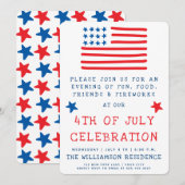 Amerikaanse vlag | Fun Style 4e juli Partij Kaart (Voorkant / Achterkant)