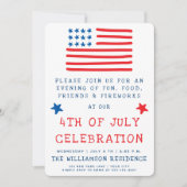 Amerikaanse vlag | Fun Style 4e juli Partij Kaart (Voorkant)