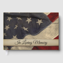 Amerikaanse vlag Funeral Guest Book