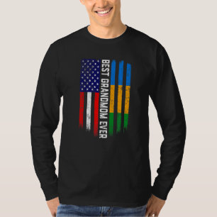 Amerikaanse vlag & Gabon vlag beste oma ooit famil T-shirt