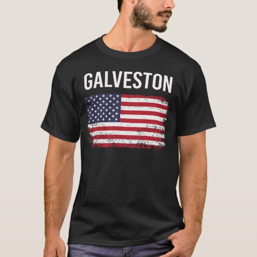 Amerikaanse vlag Galveston T-shirt (Voorkant)