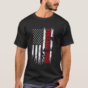 Amerikaanse vlag geboortejaar 1998 voor verjaardag t-shirt