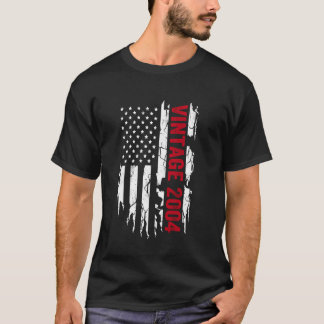 Amerikaanse vlag geboortejaar 2004 voor verjaardag t-shirt