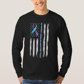 Amerikaanse Vlag Gebroken Krijtjes Kleuren Nog Ste T-shirt