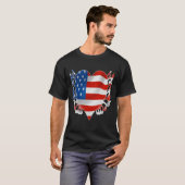 Amerikaanse vlag gedrukt Shirt (Voorkant volledig)