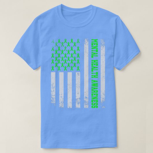 Amerikaanse vlag, geestelijke gezondheid t-shirt (Design voorkant)