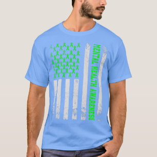 Amerikaanse vlag, geestelijke gezondheid t-shirt