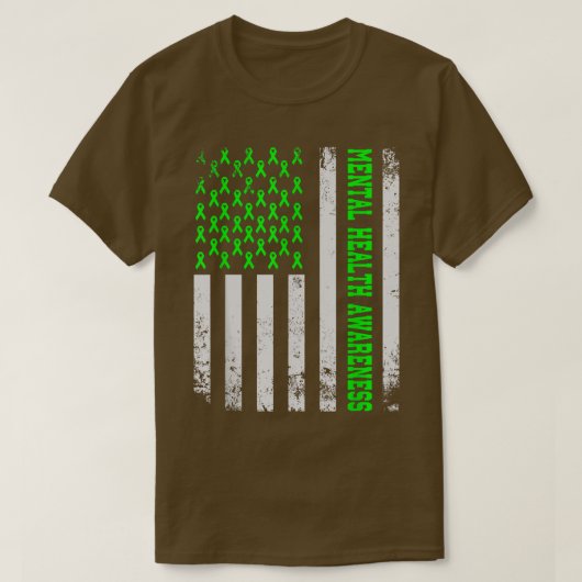 Amerikaanse vlag, geestelijke gezondheid t-shirt (Design voorkant)