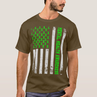 Amerikaanse vlag, geestelijke gezondheid t-shirt