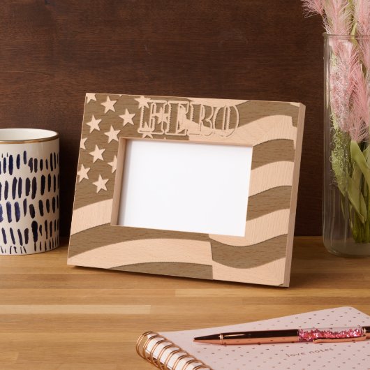 Amerikaanse vlag gegraveerde lijstjes (Links)