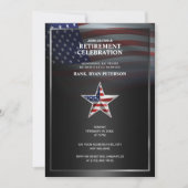 Amerikaanse vlag | gegraveerde ster | Black Kaart (Voorkant)