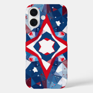 Amerikaanse vlag geïnspireerd iPhone 16 hoesje