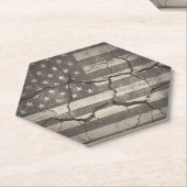 Amerikaanse vlag gekraakt Kartonnen Onderzetters (Schuin)