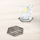  Amerikaanse vlag gekraakt Kartonnen Onderzetters (Insitu)