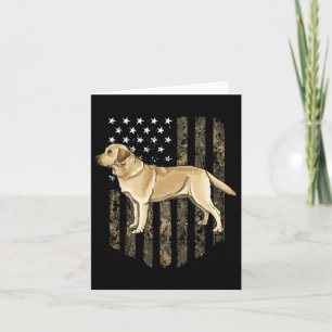 Amerikaanse vlag gele labrador reever 4 juli kaart