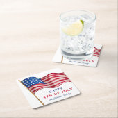 Amerikaanse Vlag Gelukkig 4th van juli Kartonnen Onderzetters (Insitu)