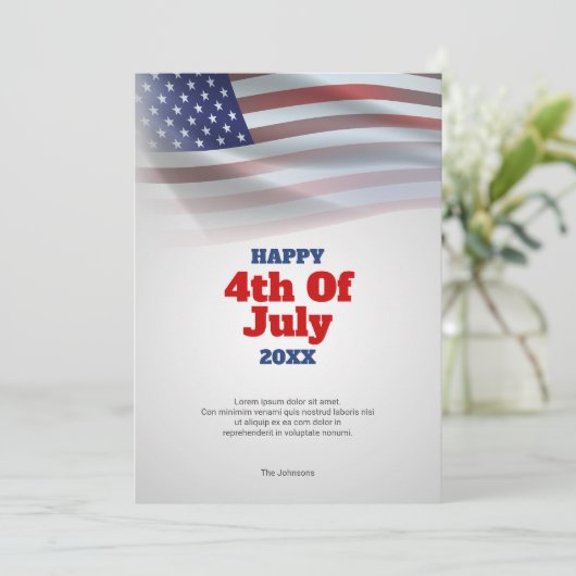 Amerikaanse vlag | Gelukkige 4th van Juli Groet Kaart (Staand voorkant)