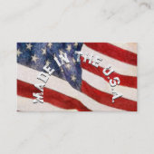 Amerikaanse vlag Gemaakt in de VS Visitekaartje (Voorkant)