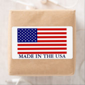 Amerikaanse vlag gemaakt in het label 1 van de Ver (Insitu)