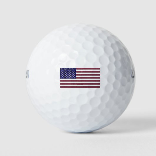 Amerikaanse vlag gemaakt met Gemstenen Golfballen (Voorkant)