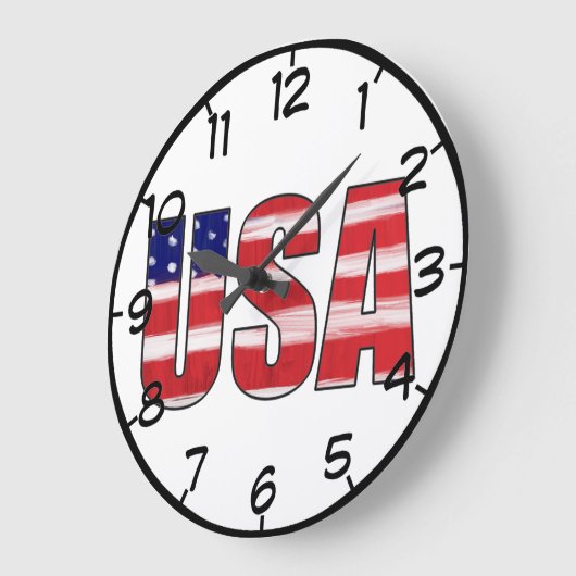 Amerikaanse vlag genummerd grote klok (Hoek)