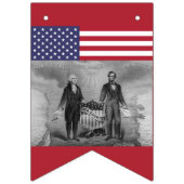 Amerikaanse vlag George Washington Abraham Lincoln Vlaggetjes (Eerste vlag)