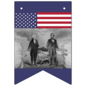 Amerikaanse vlag George Washington Abraham Lincoln Vlaggetjes (Derde vlag)