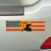 Amerikaanse vlag George Washington Bumpersticker (Op auto)