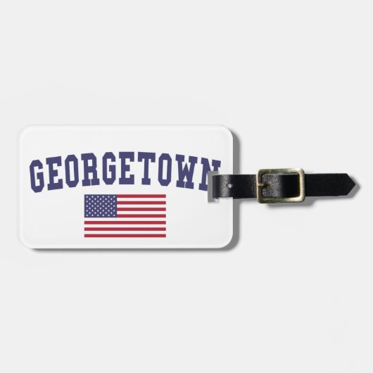 Amerikaanse vlag Georgetown Bagagelabel (Voorkant horizontaal)