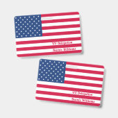 Amerikaanse vlag | Gepersonaliseerd Badge (Voor- en achterkant)