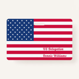 Amerikaanse vlag | Gepersonaliseerd Badge
