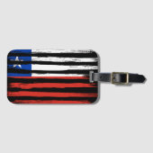 Amerikaanse Vlag Gepersonaliseerd | Bagage Label (Voorkant (horizontaal))
