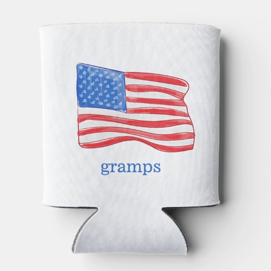 Amerikaanse vlag gepersonaliseerd blikjeskoeler (Achterkant)